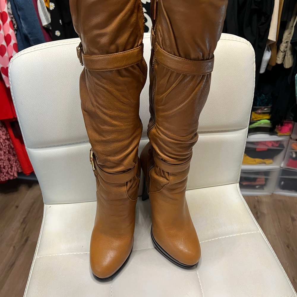 Women's Tan Leather Boots